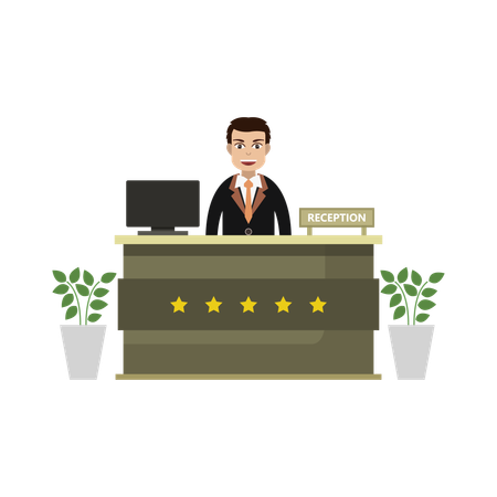 Hotel Receptionist  Illustration