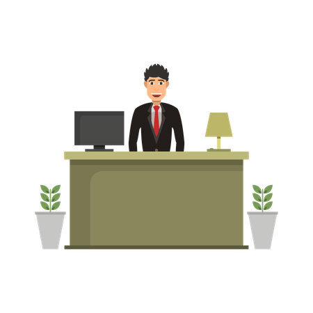 Hotel Receptionist  Illustration