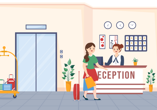 Hotel Receptionist  Illustration