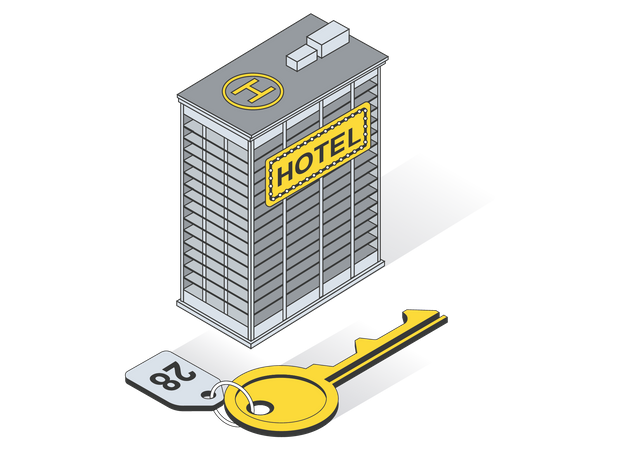Hotel room key  Illustration