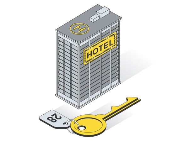 Hotel room key  Illustration