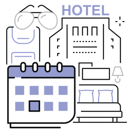 Hotelzimmer  Illustration