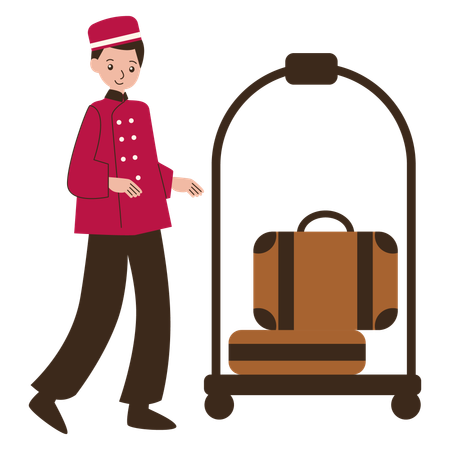 Hotel Service Staff  Illustration