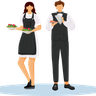 hotel waiter illustration free download