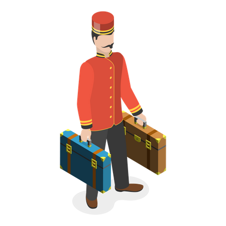 Hotel Worker  Illustration