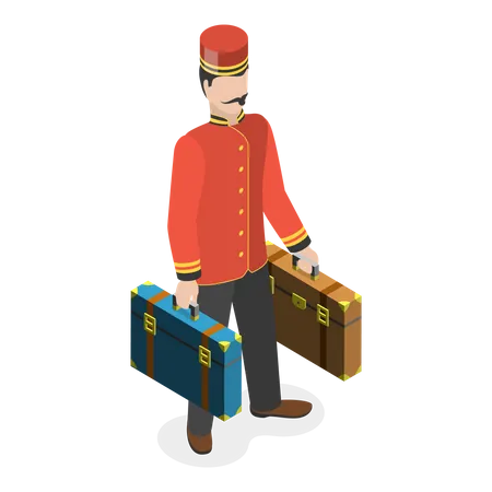 Hotel Worker  Illustration