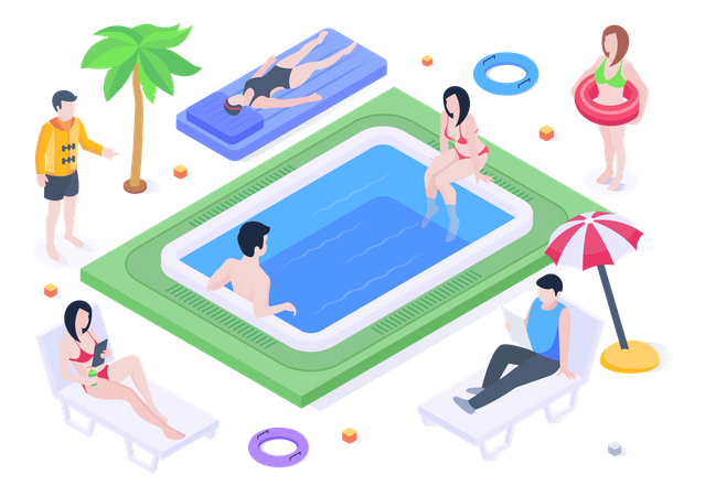 Hotelpool  Illustration