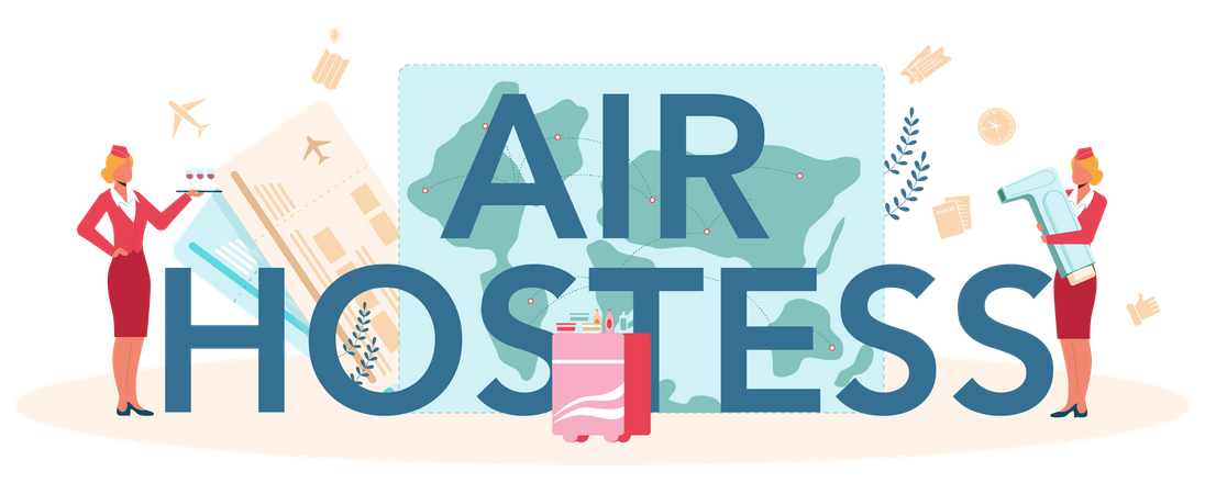 Hôtesse de l'air  Illustration