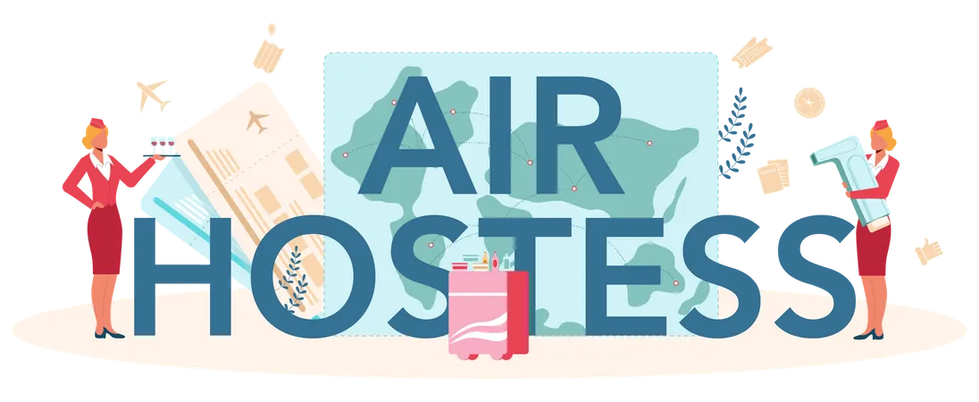 Hôtesse de l'air  Illustration