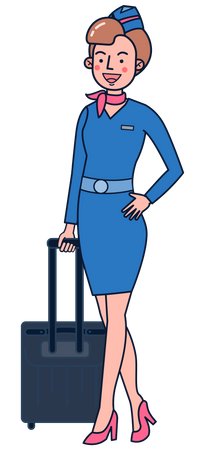 Hôtesse de l'air  Illustration