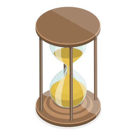 Hourglass filled with sand  Illustration