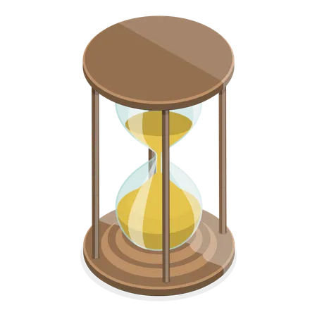 Hourglass filled with sand  Illustration