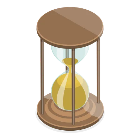 Hourglass filled with sand  Illustration