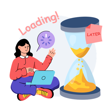 Hourglass Loading  Illustration