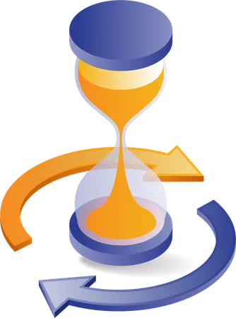 Hourglass time  Illustration