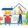 free house agent illustrations