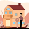 free house agent illustrations