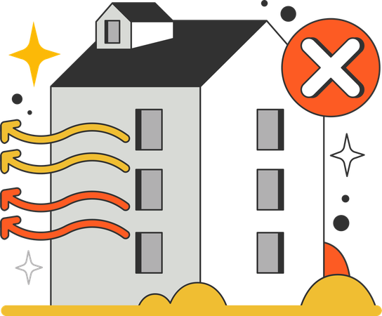 House air circulation  Illustration