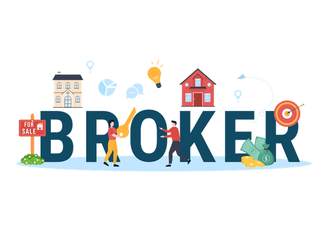 House broker  Illustration