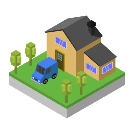 House Building  Illustration