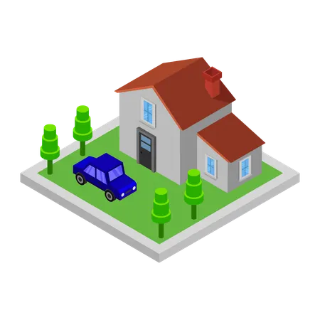 House Building  Illustration
