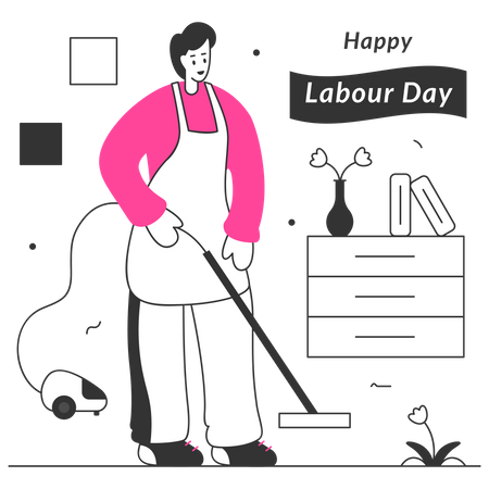 House Cleaner  Illustration