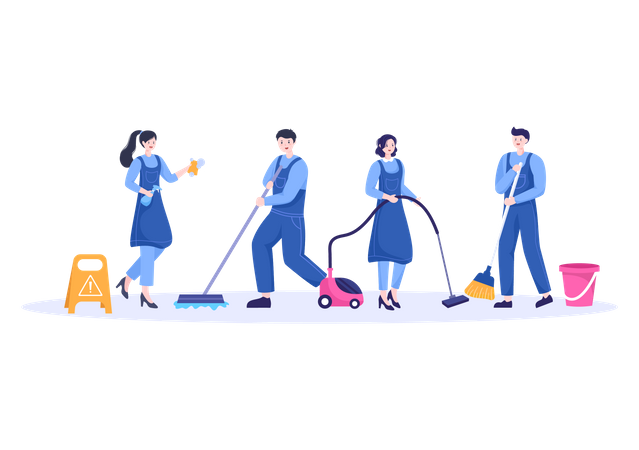 House cleaning agency  Illustration