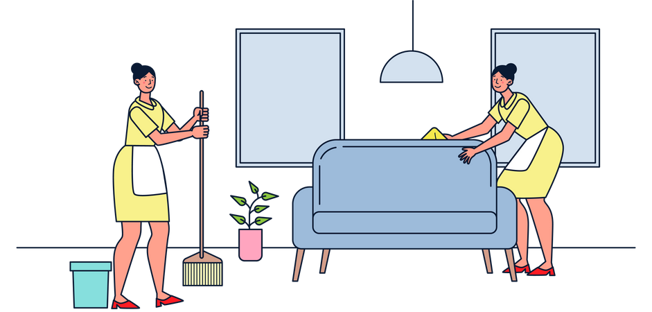 House Cleaning Service Illustration