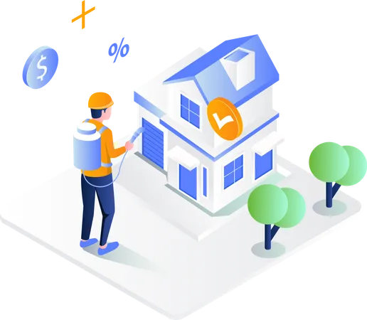 House Cleaning Service And Earn Illustration