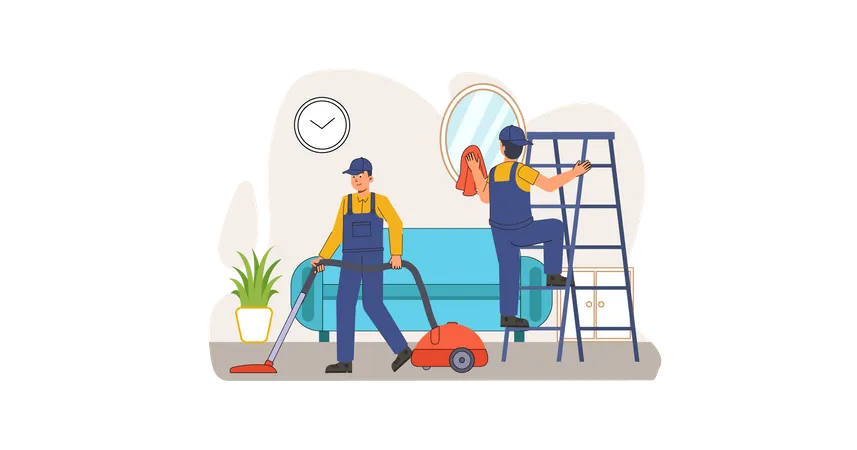 House cleaning Services  Illustration