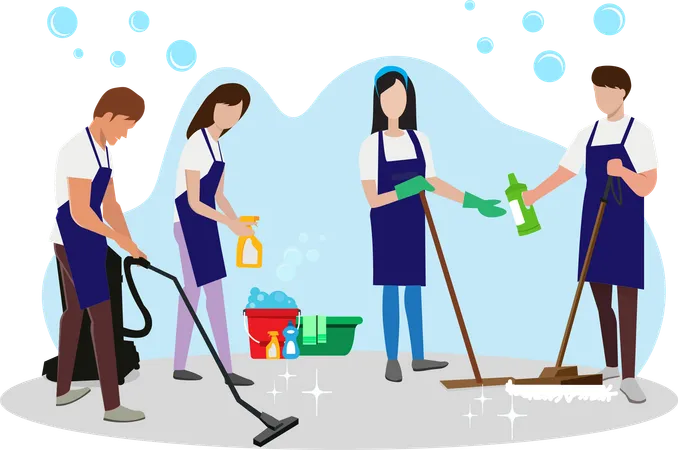 House Cleaning worker  Illustration