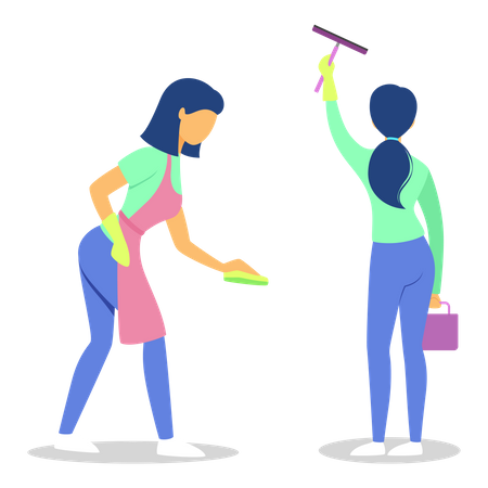 House cleaning worker  Illustration