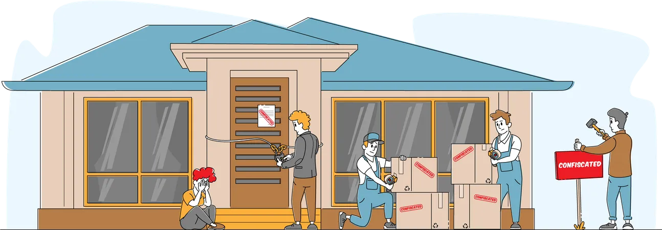 House Confiscation Illustration