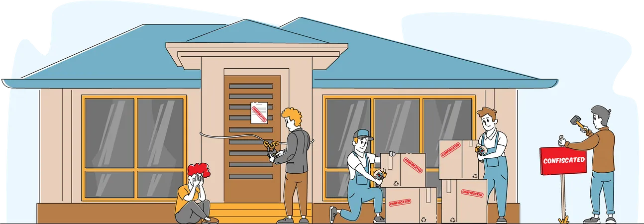 House Confiscation  Illustration