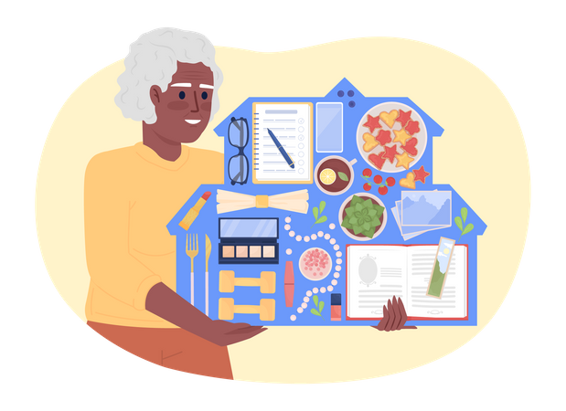 House decluttering for retirement  Illustration