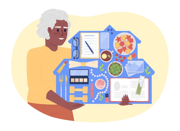 House decluttering for retirement  Illustration