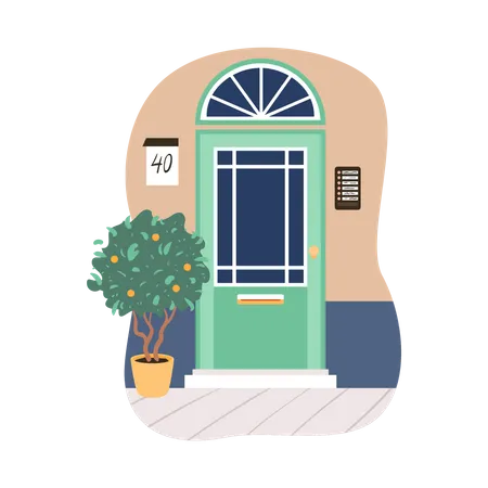House Entrance  Illustration