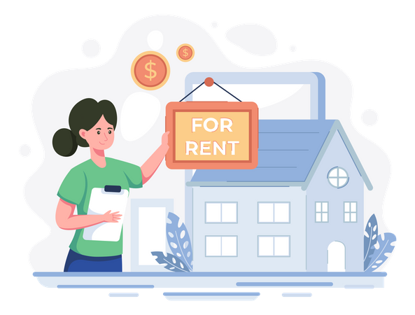House For rent Illustration