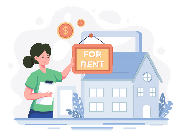 House For rent  Illustration