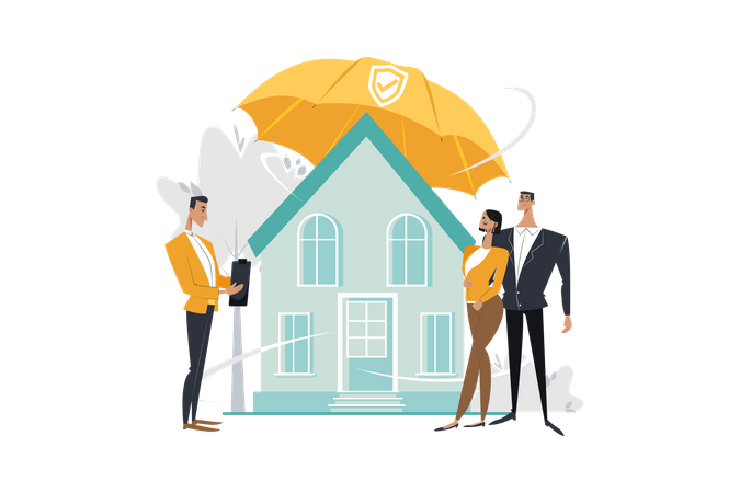 House Insurance  Illustration