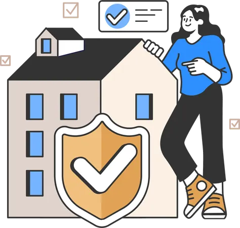 House Insurance  Illustration