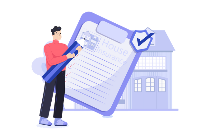 House Insurance  Illustration