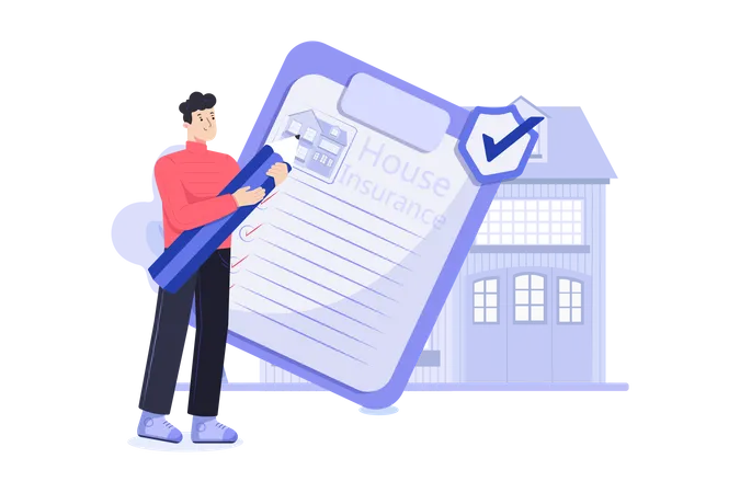 House Insurance  Illustration