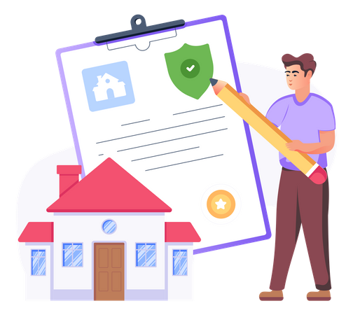 House Insurance  Illustration