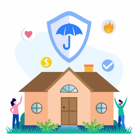 House Insurance  Illustration