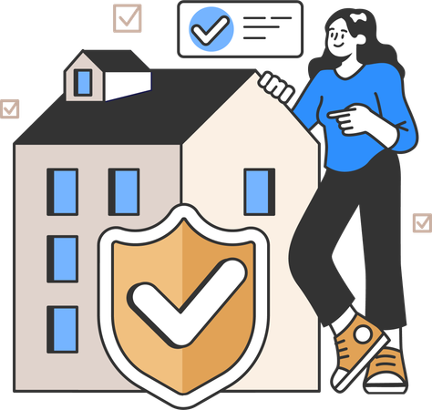 House Insurance  Illustration
