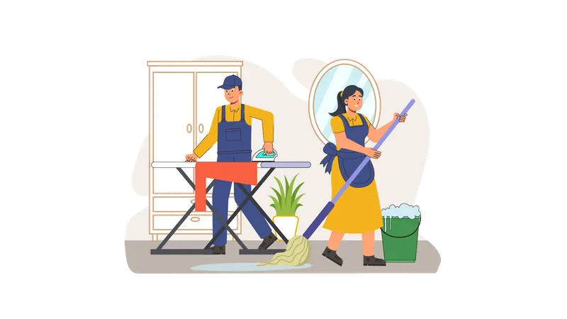 House Keeping Services  Illustration