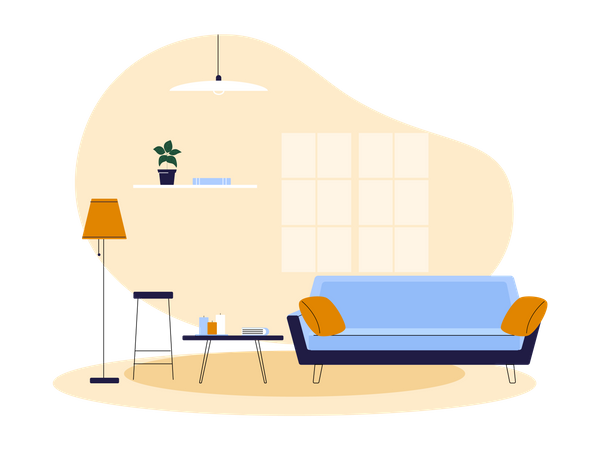 House living room  Illustration