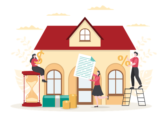 House Loan  Illustration