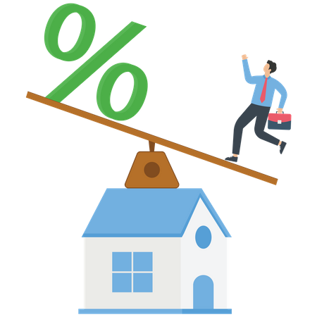 House loan interest rate  Illustration